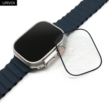 URVOI Full Film за apple watch ultra 2 серия 9 8 7 6 SE 5 4 Извити 3D защитно фолио за екрана iWatch Clear TPU 3D lense 45 49 мм