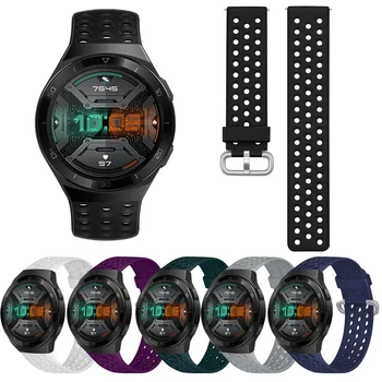 Каишка със силиконови дупки за Huawei Watch GT GT2E 46 мм 22 мм Sport Smarty Watch Band