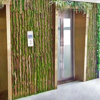 Декорация на стени със собствените си ръце Кората на зелени растения, изкуствена кора, материали за довършителни работи на вътрешни тръби, изкуствен мъх за покриване на стълб на течаща тръба