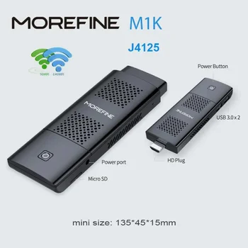 M1K J4125 PC Stick 2,4 G 5G двойна лента WiFi BT 4,2 Преносим Мини-КОМПЮТЪР С 8 GB DDR4 128 GB /256 GB EMMC 4K HD Дисплей на компютъра