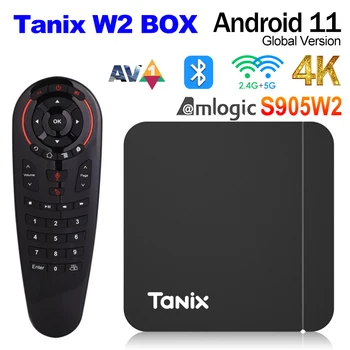 Tanix W2 Android 11 Smart TV Box Amlogic S905W2 2G 16G 2,4 G 5G Двойна Wifi 100M БТ TVBOX 4K мултимедиен плейър телеприставка VS Mini TX3