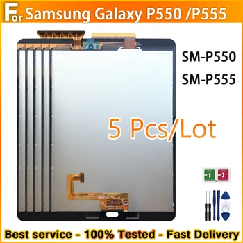 5 бр./Оригинален LCD дисплей За Samsung Galaxy Tab A 9.7 SM-P550 P550 P555 LCD дисплей Със Сензорен Екран В Събирането на Подмяна на Дигитайзер