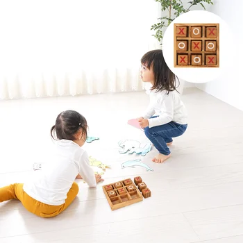 1 Комплект Дървени Настолни Игри Креативна Стратегия за Краката, Игри за Семейства