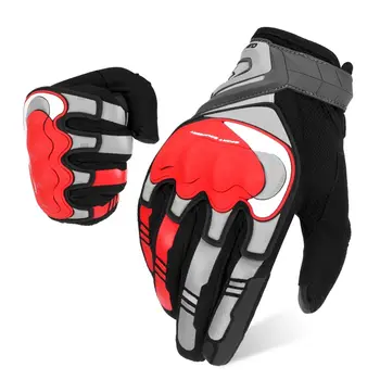 Мотоциклетни ръкавици унисекс с дышащим сензорен екран, защитни ръкавици за каране на велосипед, спортни нощни светлоотразителни ръкавици за целия пръст