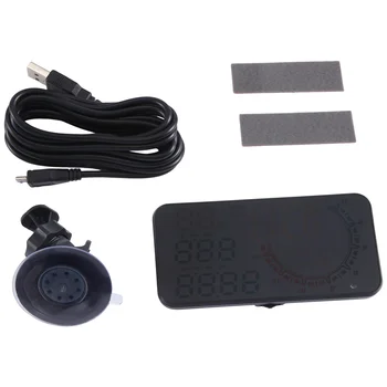 Централният дисплей G11 HUD, автомобилен GPS-дисплей, аларма за превишаване на скоростта на движение, универсален черен