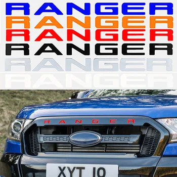 Горната част на буквата, логото решетка на радиатора за Ford Ranger T7 Т8 2015-2021, автомобилни стикери от ABS-пластмаса размер RANGER, аксесоари за автомобилни стикери 2015-2021 година.