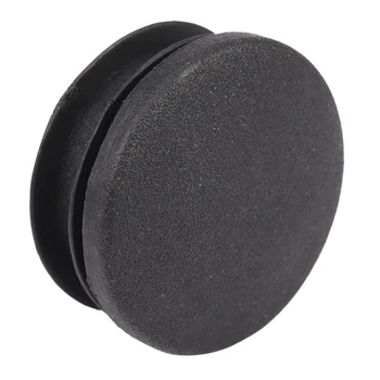 Черни пластмасови капачки с диаметър от 35 мм с кръгли вложка за тръба 10 бр