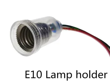 3ШТ Притежателя лампа E10 с тел основание лампа E10 притежателя на лампи с нажежаема жичка