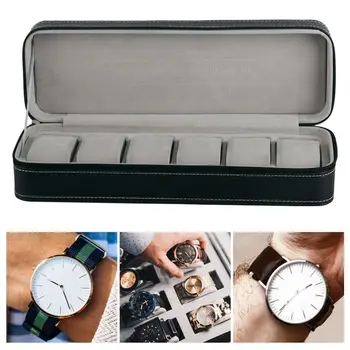 Многосеточная кожа / карбоновое влакна, кутия за навиване на часовник, кутия за съхранение часа, органайзер за очила, обеци, пръстен, стойка за бижута