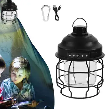 Походный фенер за палатка IPX4, водоустойчива акумулаторна лампа, външна батерия 3600 mah, лампа с яркост от 130-180 лумена, с една кука
