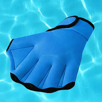 1 Чифт творчески плувни ръкавици, многократна употреба на Екипировка за гмуркане, два цвята водни ръкавици с перепонками