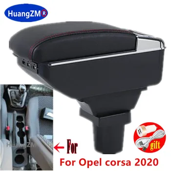 За Opel corsa Подлакътник кутия за Opel corsa f 2020 Зареждане чрез USB увеличава съдържанието на централната Магазин поставка за чаши, пепелник аксесоари