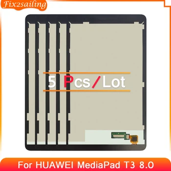 5 бр./лот За Huawei Mediapad T3 8 KOB-L09 KOB-W09 T3 LCD дисплей С Сензорен Екран Дигитайзер В Събирането на Замяна За HUAWEI T3 8,0 Нова
