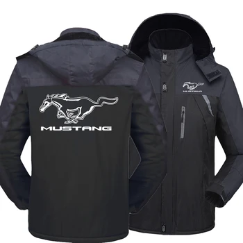 Новата зимна мода мъжки спортни и ежедневни яке с логото на колата, удебелена hoody с цип, топло висококачествено палто