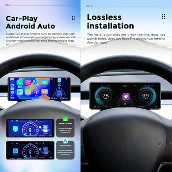 Централен Дисплей на арматурното табло Монитор Сляпа Зона CarPlay Android Auto Option Предна Камера за Автомобил Аксесоар Tesla Model Y 3