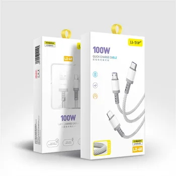 100 W USB Type C MircoUSB към USB Кабел Бързо Зареждане Lightning За iPhone Зарядно Устройство Тел За Xiaomi OPPO Realme Huawei Samsung