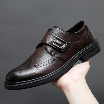 Нова Луксозна Мъжки обувки, Луксозно Кожено Работна Обувки, Дизайнерски Ежедневни Официалните Обувки за Мъже, Модел обувки, Бизнес и Сватбени Обувки