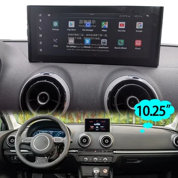 10,25-Инчов 1920*720 Екран на Android 11 Радиото в автомобила Безжичен CarPlay За AUDI A3 2016 2015 2014 Стерео GPS Мултимедиен Плейър
