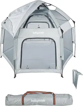 Baby Cub Playden - закрита детска палатка за деца на закрито / открито, преносима палатка, удобни за плаж или у дома, по-лека и... 