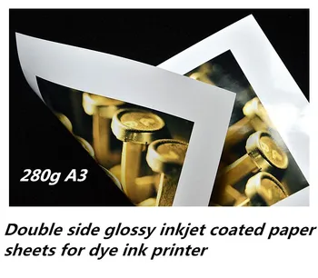 280 г двустранна гланцирана хартия за мастилено-струен печат на едро