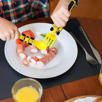 Хранително-вкусовата Материал Детска пишеща машина Булдозер Багер Лопата Чиния Нож, Вилица Лъжица Безопасен И практичен Комплект съдове за готвене