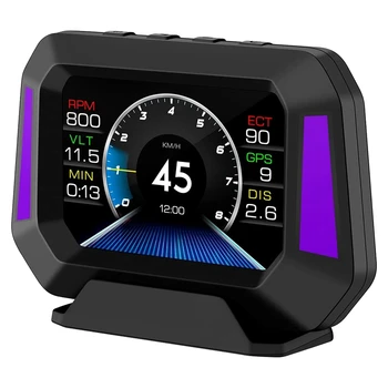 Авто HUD дисплей на Цифров сензор, системата OBD GPS Градиентометр скоростта на колата е Автоматичен инструмент за диагностика автомобил скоростомер