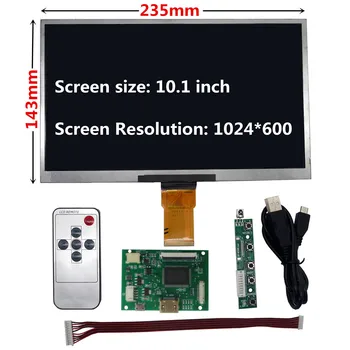 10.1-инчов 1024*600 LCD дисплей, монитор, шофьор, такси за управление, съвместими с HDMI за Lattepanda Raspberry Pi Pi Banana