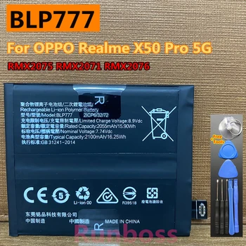 Нова Оригинална Батерия на Мобилен Телефон 4200mAh BLP777 За Oppo Realme X50 Pro 5G RMX2075 RMX2071 RMX2076
