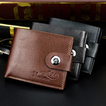 мъжки портфейл с цип, къси портмонета за мъже от естествена кожа, PU чантата си, държач за карти, който е подходящ за вас, магнитни портфейли, малки