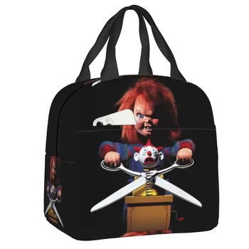 Чанта за обяд Horror Killer Chucky За мъже и жени, хладилник, топло изолирани кутия за обяд Чайлдс Play за учениците, училищната работа, пакети за пикник