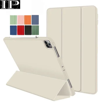 Кожен калъф Smart За iPad таблет Pro 11 10,2 7-то, 8-то, 9-то поколение 9,7 на 5/6-ти Mini6 с един слот за писалка За iPad 5 4 Air