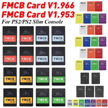 Карта FMCB V1.966 V1.953 Карта памет за PS2 8 MB/16 MB/32 MB/64MB/128MB Безплатни Игри адаптер McBoot Карта За игрални конзоли PS2 Slim