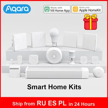 Комплекти за smart home Aqara Портал Хъб M1S Стенен прекъсвач лампи, реле датчик за движение врати за Mi Home Control