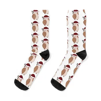 Чорапи с коледна совой, цветни чорапи, Смешни чорапи, луксозни Дамски чорапи, мъжки