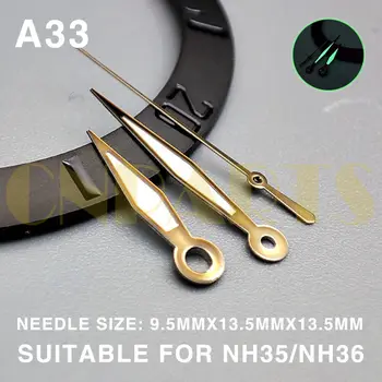 Часовникът Lume с форма на диамант с тапицерия злато диаметър 13,5 мм за Miyota NH35/36/4R/7S/NH38