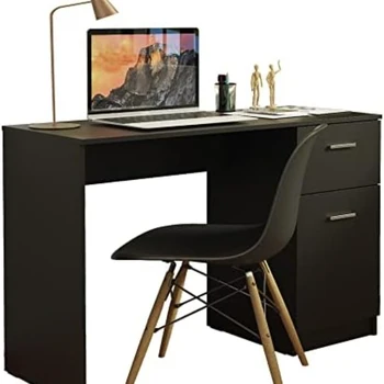 53-инчов Компютърен бюро с чекмеджета и като, Вип маса, Дървена маса за КОМПЮТЪР, Много мебели, 30 x 18 G x 5