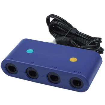 За адаптер Gamecube контролер за PC, Nintendo Switch Wii U 4 порта с режим Turbo и бутон Home, Без шофьор
