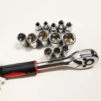 1/4 Муфа ключ с механизма на палеца, 24 зъба, по-плосък ключ, муфа ключ, авто динамометричен ключ, дръжка за ремонт на автомобилни гуми