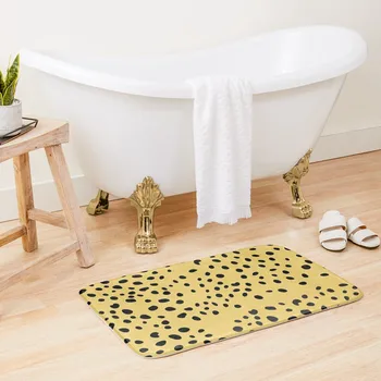 Подложка за баня с леопардовым модел на жълти и черни петна, определени килими за баня, килим за баня, противоскользящий кухненски подложка за баня