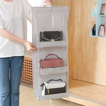 Окачен шкаф-органайзер Голям капацитет, прозрачен органайзер за дрехи, подвесная чанта за предмети от бита