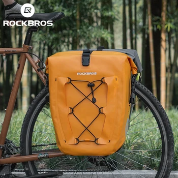 Велосипедна чанта ROCKBROS Голям капацитет, водоустойчив велосипедна стойка, Хвостовая пратката от PVC, Преносими светлоотразителни Износоустойчиви аксесоари за колоездене