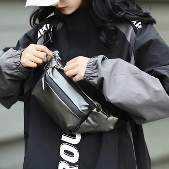 Светлоотразителни отличителни чанта с цип За жени, модни изкуствена кожа, богат на функции мъжки поясная чанта през рамо с три джоба, скрит сейф, G200