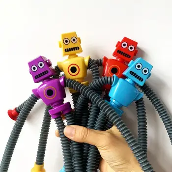 Робот-търтей с еластична тръба, играчка за намаляване на налягането, творчески cartoony Жираф със светлина, светещ развитие на кукла
