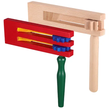 Ударен инструмент Orff, въртящата се deca, дървени традиционна трещотка, ръчни въртящи се играчки-кастаньеты