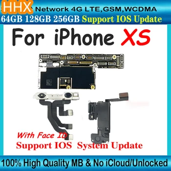За iPhone XS / X S дънната Платка 64 gb /256 gb С Пълната Подкрепа на Чипове FACE ID Актуализация Система IOS За iPhone XS Разблокированная Логическа такса