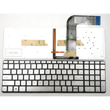 Новата клавиатура за лаптоп HP Envy 15-K277CA 15T-K000 CTO 17-K073CA 17-K081NR 17-K118NR Сребрист цвят, Без рамка и с подсветка