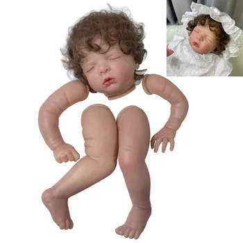 20-инчов Вече Раскрашенная Кукла Bebe Reborn Кукла Kit Луиза с Косата си САМ 3D Раскрашенная Кожата Видими Вени Част Кукли с Тялото и Очите