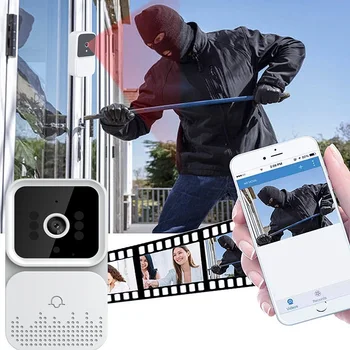 Видео домофон 1080P WiFi Безжична външна водоустойчива камера ac Защита на сигурността на Домашно наблюдение