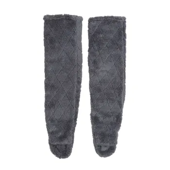 1 чифт пухкави чорапи над коляното, меки топли удобни плюшени чорапи-чехли, дълги пухкави гети за зимата и лятото