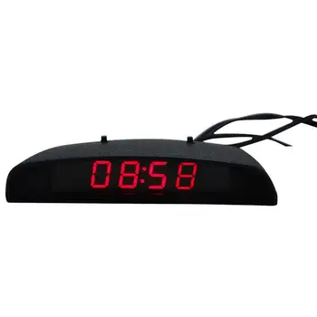 Електронен часовник с функция 3-в-1, затемняющий козирка, led електронни часовници ABS за кола